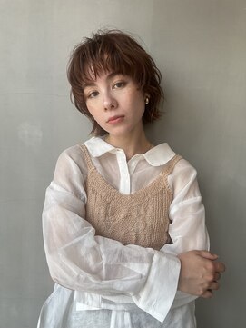 レイヤーボブのドライなパーマ