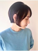 【morio松戸 アイダ】20代30代前下がりショート黒髪ショートボブ