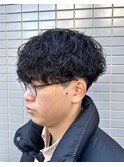 波巻きスパイラルパーマメンズパーマ