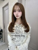 サンドレオ 新宿店(sand Leo)&nbsp;ミディアムレイヤーカット/髪質改善/韓国/前髪/新宿/ブリーチ