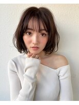 カバーヘア アカデミー 北浦和西口店(COVER HAIR ACADEMY)&nbsp;夏カラーブリーチなしボブパーマ/ブラウン/小顔ショートp北浦和