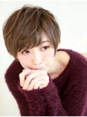 アンニュイ小顔ショート☆ハニーグレージュ