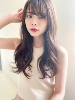 チョビー 銀座(chobii)&nbsp;道村/アッシュブラウン/デジタルパーマ/ローライト/厚めバング