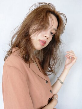 アルバム 渋谷パルコ(ALBUM) アプリコットベージュ_ウェーブパーマフォギーベージュ_96504