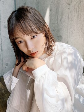 エムクランメイクス 原宿 表参道(m.clan MAKE'S) ボブロブヘアカーキグレージュオリーブベージュ大人かわいい小顔