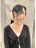 【韓国風/人気No.2】顔周りカット+カラー+トリートメント￥12650→￥8900