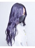 ダークパープルロングヘアー