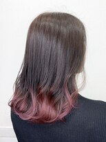 ヘアアンドメイク ルシア 奈良店(hair & make Lucia)&nbsp;チェリーピンク裾カラー