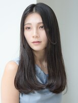 ラックスビー シュクラン 八戸ノ里駅前店(LUXBE SHUKRAN) 黒髪サラつやロング/前髪なし/ナチュラルストレートヘア
