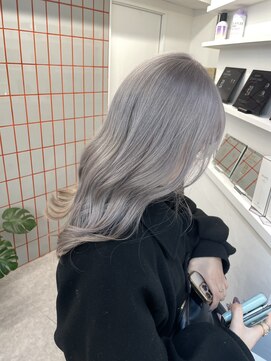 ペレ 渋谷(PELE) h_ デザインカラー/レイヤーカット/ウェットヘア/ベージュ