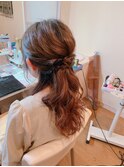 お呼ばれヘア、ハーフアップスタイル