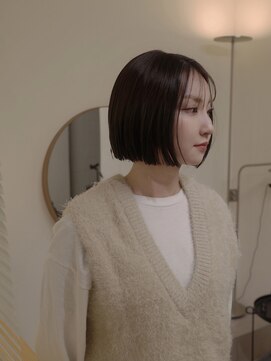 アイエヌジードット(INg.) 【髪質改善カラーエステ】 柔らかいグレージュ×韓国ボブ
