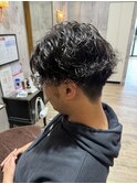 『メンズ パーマ』細かくスパイラルカール