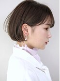 内巻き　シンプル　ミニボブ　ボブ　伸ばしかけボブ　青山