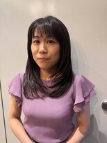 モナン 渋谷(Monan)&nbsp;ミディアムレイヤー 顔まわりカット ワンカール 伸ばしかけヘア