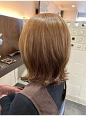 ミディアムヘア/デザインカラー/フェイスフレーミング/南草津