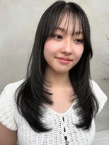 ニコ トウキョウ 渋谷(nico TOKYO)&nbsp;ミディアムレイヤーカット顔周りレイヤーハッシュカット透明感