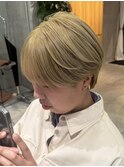 逗子葉山ブロンドベージュミルクティーダブルカラーブリーチY154