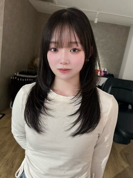エトワ 中央店(etoi) 大分ミディアムボブレイヤー軽め韓国レイヤーくびれスタイル