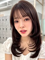 アッシュ 新杉田店(Ash)&nbsp;新杉田レイヤーカット韓国ダブルカラー顔周り前髪カットボブ