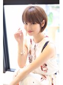 耳掛け ストレート ショート
