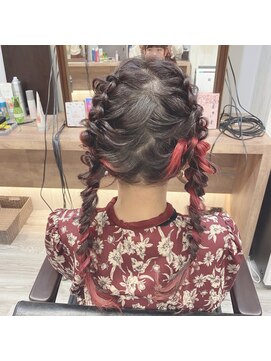 ヘアセット アリエス 新宿駅前店(aries) もこもこあみこみツイン