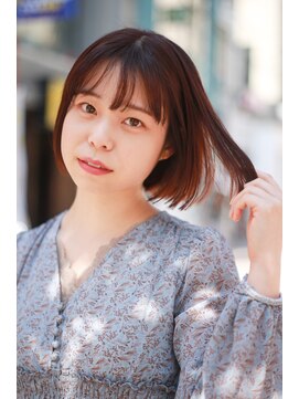 エミュ 天文館店(eMu) ミニボブ×ピンクベージュ