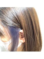 エストヘアーノエル 川崎店(est hair Noel) イヤリングカラー　ブルーバイオレット