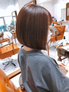 ネイロ 錦糸町(NeiRo) マロンベージュAラインボブドレスヘアかきあげロング