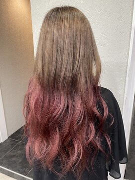 アジールヘア 所沢プロペ通り店(agir hair) ピンクグラデーション
