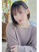 切りっぱなしボブ×スモーキーアッシュ