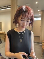 サンド 表参道(sand)&nbsp;ショートボブパーマ20代30代40代イヤリングカラー大人可愛い