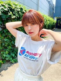 アンバー 池袋(amber) 丸みショートボブ/ピンクオレンジ/前髪カット[池袋駅]