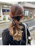 タイトポニー hair