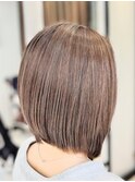 30代40代50代サラサラ大人前下がりボブ脱白髪染め白髪ぼかし2
