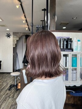 ヘアー リードレス(hair Re:dress) 外ハネスタイル艶カラーモテ髪ミディスタイル