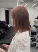 大人pink beige × 切りっぱなしボブ