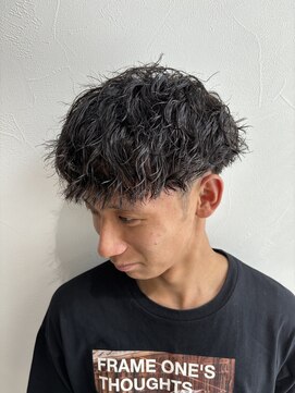 グラフ 立川(Graph.) ツイストスパイラルマッシュツーブロックメンズパーマ