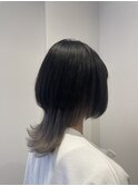 ウルフカット×ハイトーンシルバー