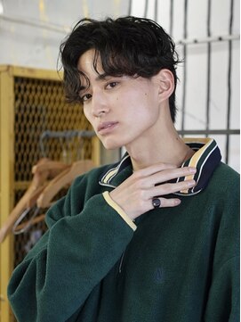 ダグラスヘア イーストサイド 岐阜 岐南(Douglas hair East side) 【メンズパーマ】ウェーブセンターパート（2）