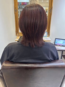 アビント バイ レシッド 武蔵小杉(abinto by rcid) ボルドーカラー/くびれミディ/くびレイヤー