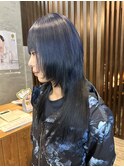 ロングウルフ×ネイビーカラー〔西尾〕