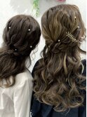 お呼ばれヘア　ペア割り