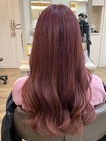 アルターリール(aL ter Rire)&nbsp;くびれヘア/アプリコットオレンジ/ハイライトカラー/澤瑞絵