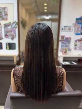 ヘアー マインド(hair MIND) 透明感カラー×艶ストレートロング【辻堂/髪質改善/ヘッドスパ】