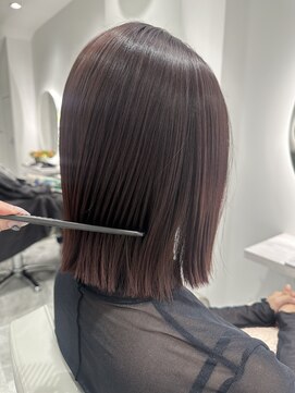 リュール バイ ヘッドライト 北千住店(lueur by HEADLIGHT) 切りっぱなしボブ×ピンクブラウン