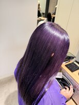 デバイス バイ フレイムス 越谷(DEVICE by Frames)&nbsp;ダブルカラー　ブリーチ　ムラサキ