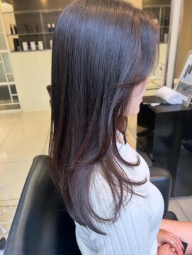 エアー 神戸(AIR) 大人ロングレイヤー＊柔らかブラウン