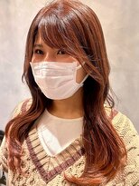 ヘアリゾート粋 ティガ 池袋店(tiga)&nbsp;ロングレイヤー/オレンジブラウン/艶髪