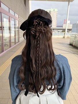 ルッツ(Lutz. hair design) 3/14 卒業式ヘアセット カチモリ ハーフアップ【千代田彩夏】